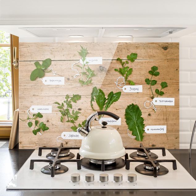 Kitchen Herbs With Labeling