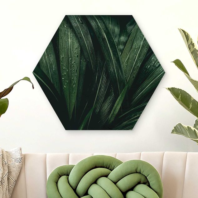 Kitchen Green Palm Leaves
