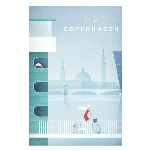 Canvas art Travel Poster - Copenhagen