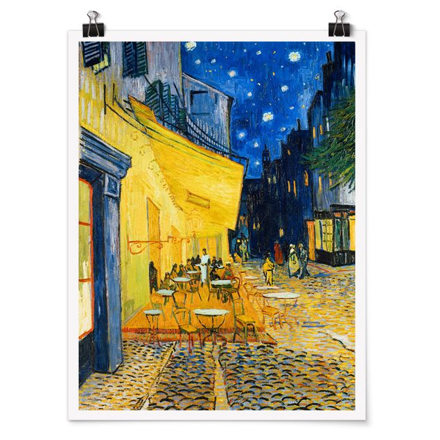 Art style post impressionism Vincent van Gogh - Café Terrace at Night