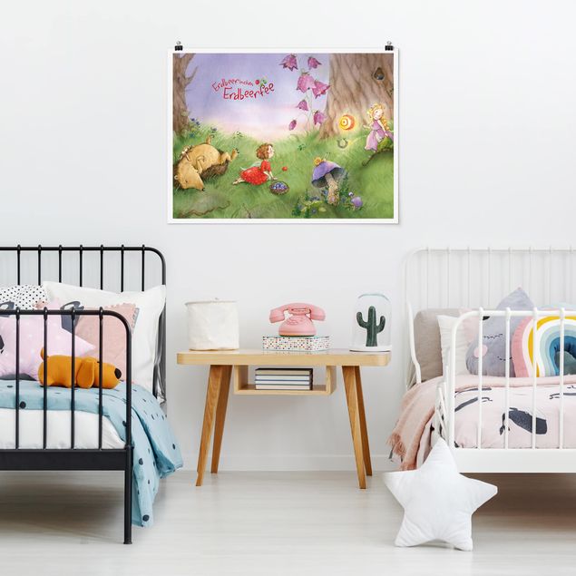Child wall art Little strawberry strawberry fairy- In The Forest