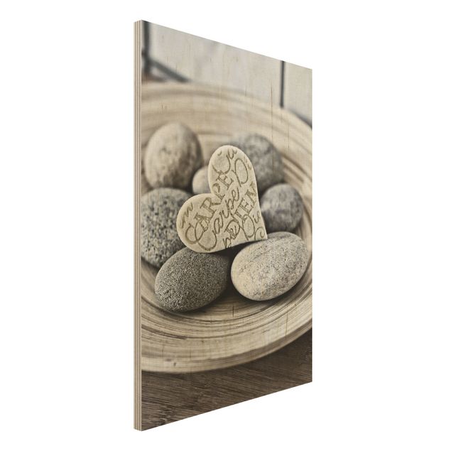 Kitchen Carpe Diem Heart With Stones