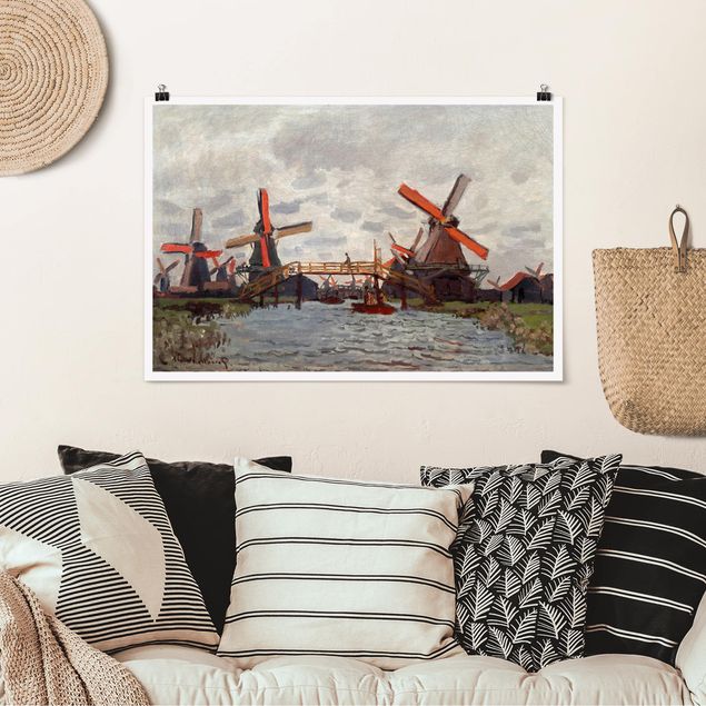 Kitchen Claude Monet - Windmills in Westzijderveld near Zaandam