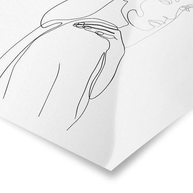 Black and white wall art Line Art Woman's Shoulder Black And White