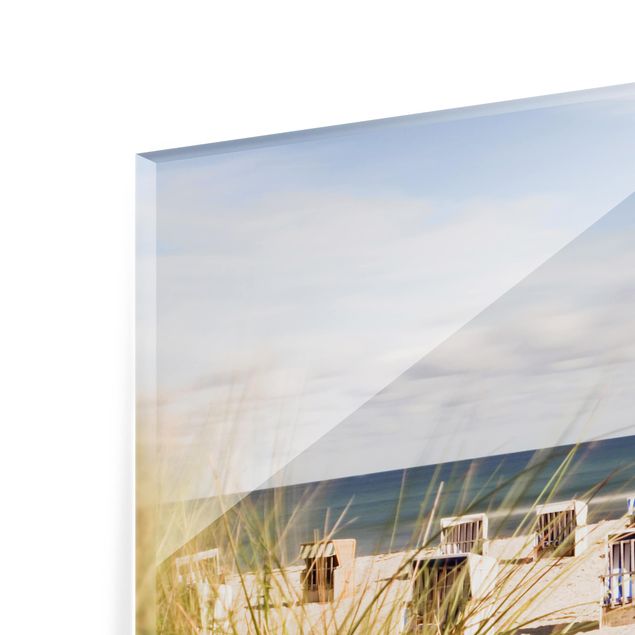 Glass Splashback - Baltic Sea And Beach Chairs - Landscape 2:3
