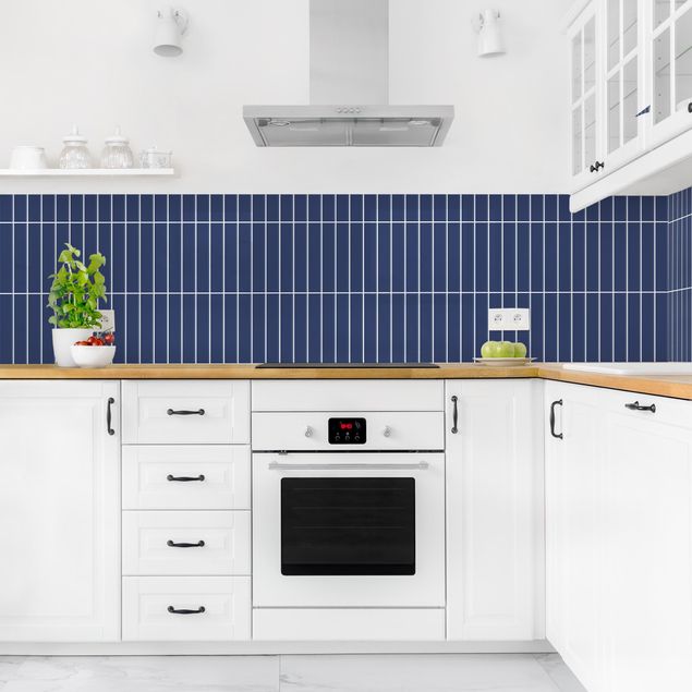 Kitchen Subway Tiles - Dark Blue