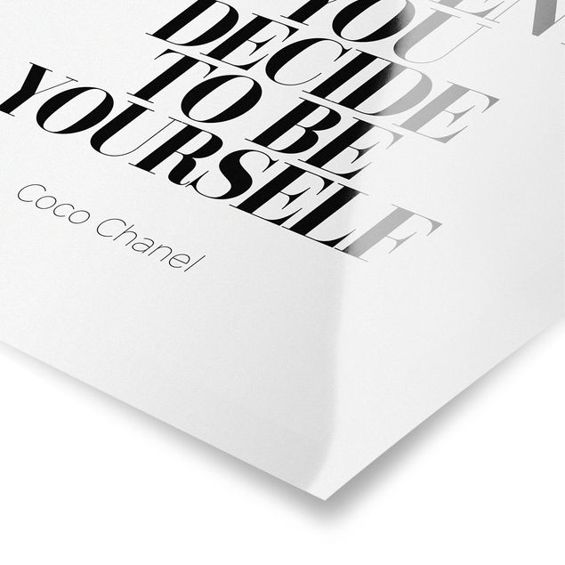 Prints Be Yourself Coco Chanel