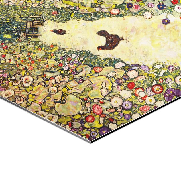 Gustav Klimt artworks Gustav Klimt - Garden Path with Hens