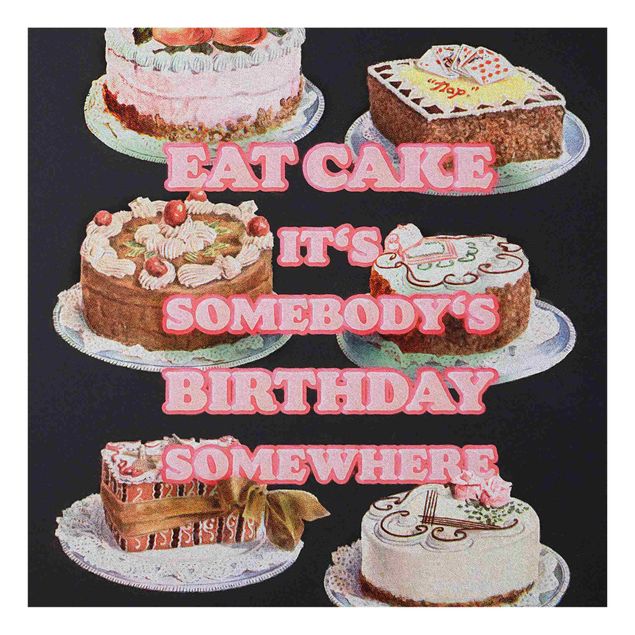 Prints multicoloured Eat Cake It's Birthday