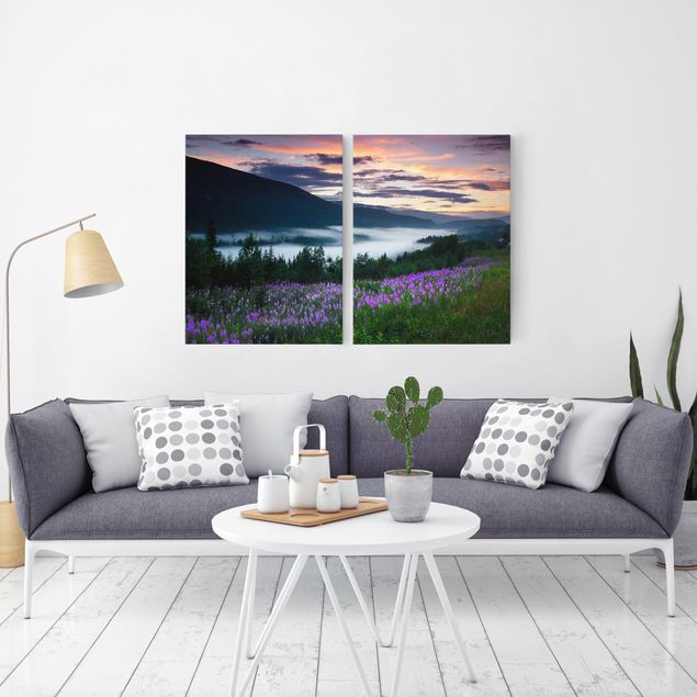 Landscape canvas prints Heavenly Valley In Norway