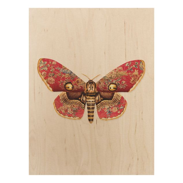 Wood prints vintage Vintage Moth