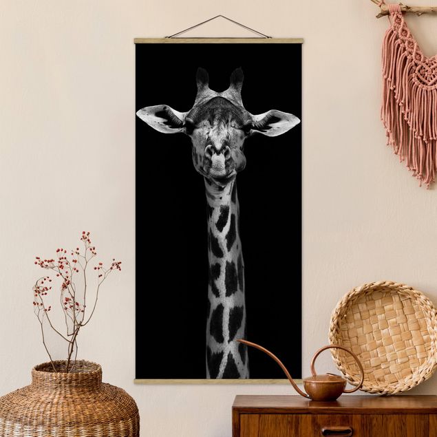Kitchen Dark Giraffe Portrait