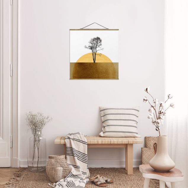 Canvas art Golden Sun With Tree