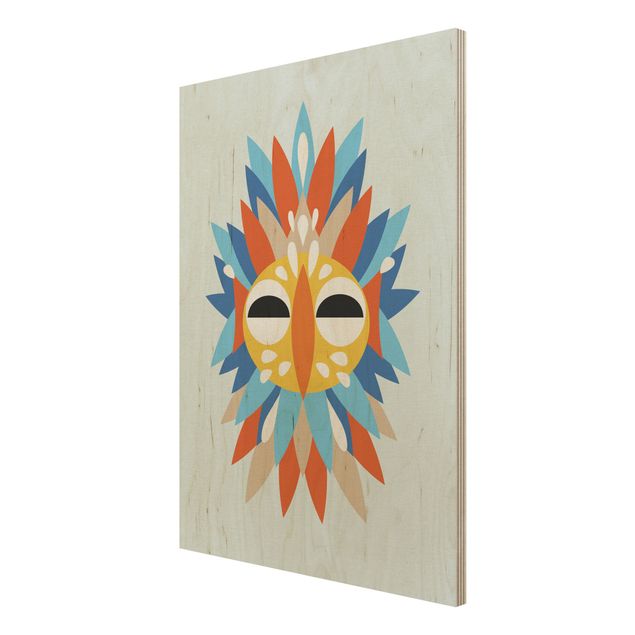 Prints Collage Ethnic Mask - Parrot