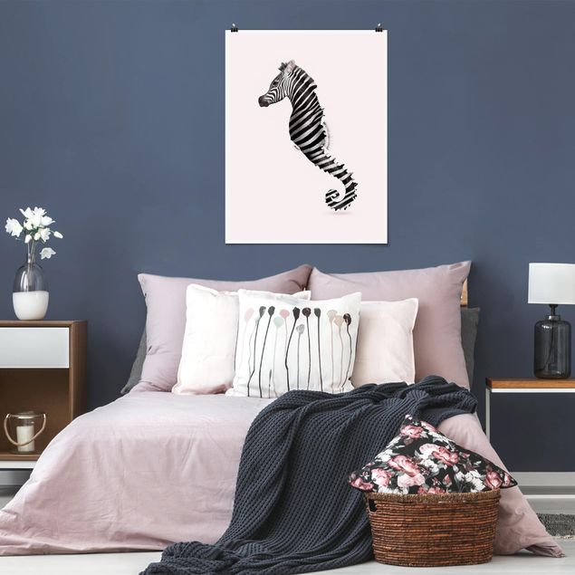 Prints fishes Seahorse With Zebra Stripes