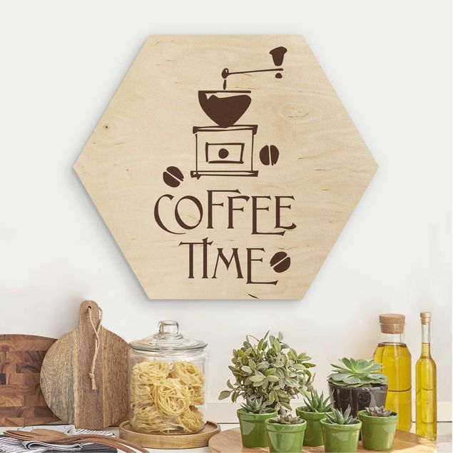 Wood prints sayings & quotes No.SF318 coffee time 5