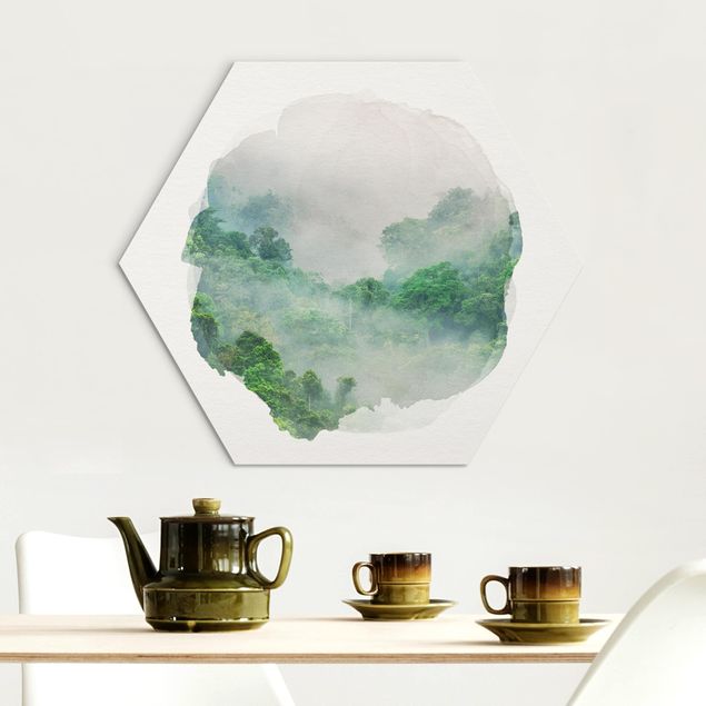 Prints landscape WaterColours - Jungle In The Mist