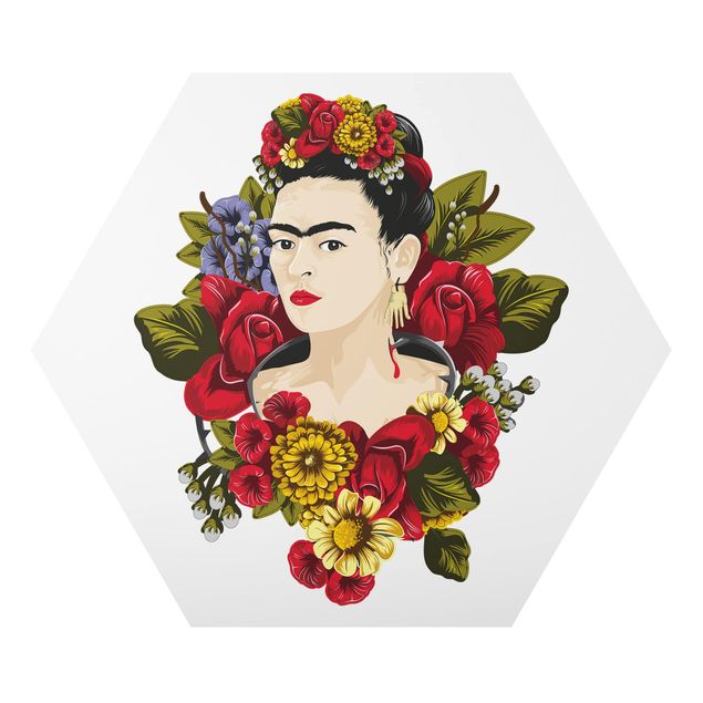 Floral canvas Frida Kahlo - Roses