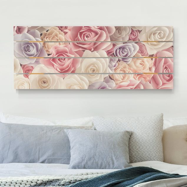 Kitchen Pastel Paper Art Roses