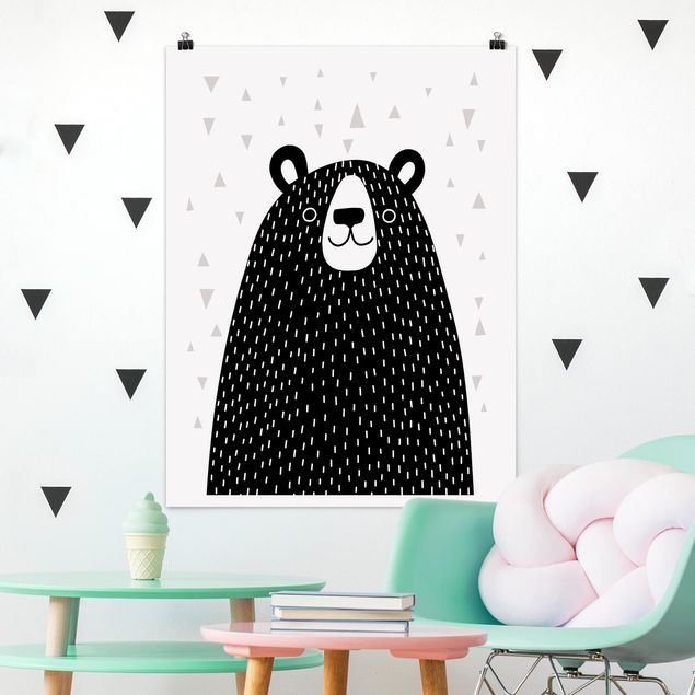 Kids room decor Zoo With Patterns - Bear