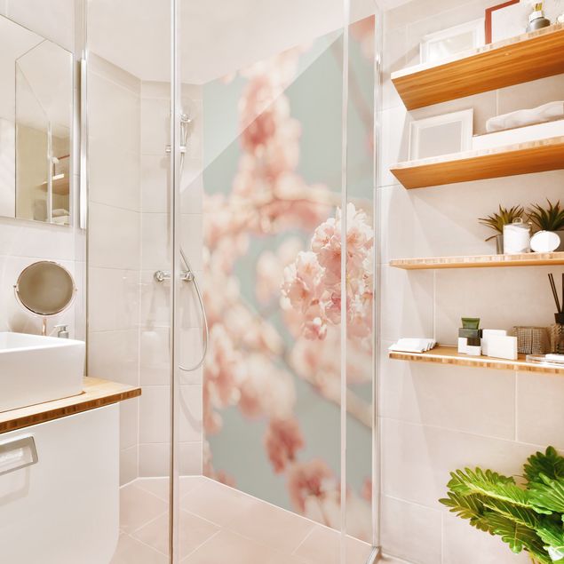 Shower wall panels Cherry Blossom Glow