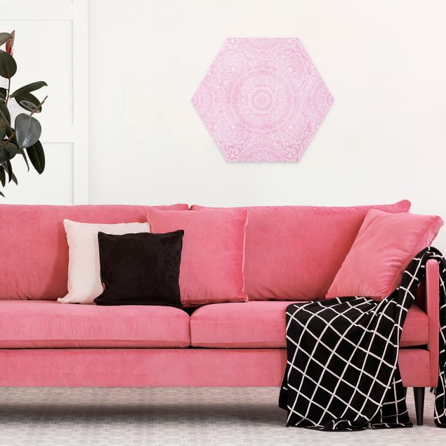 Canvas art Pattern Mandala Pink