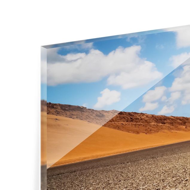 Glass Splashback - Desert Road - Panoramic