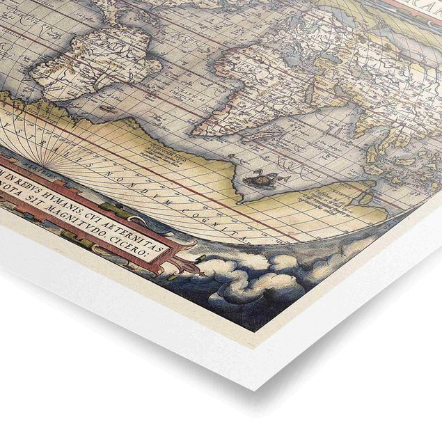Prints Historic World Map Typus Orbis Terrarum