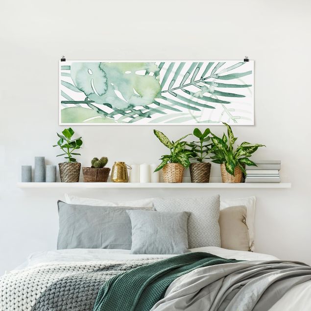 Floral canvas Palm Fronds In Watercolour I