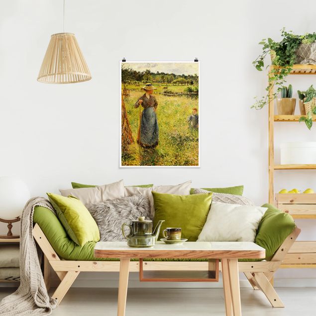 Pointillism art Camille Pissarro - The Haymaker