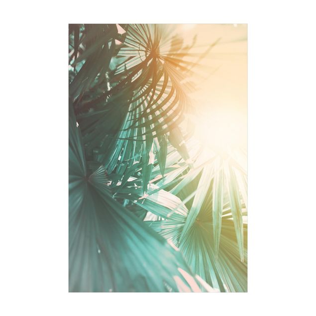 jungle theme rug Tropical Plants Palm Trees At Sunset
