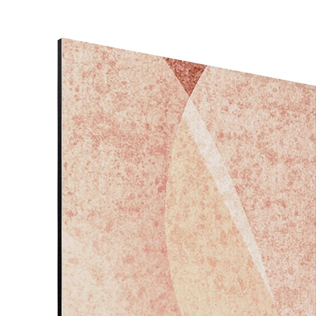 Prints pink Abstract Graphics In Peach-Colour