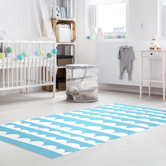 Nursery decoration Drawn White Bands Of Clouds Up In Blue Skies
