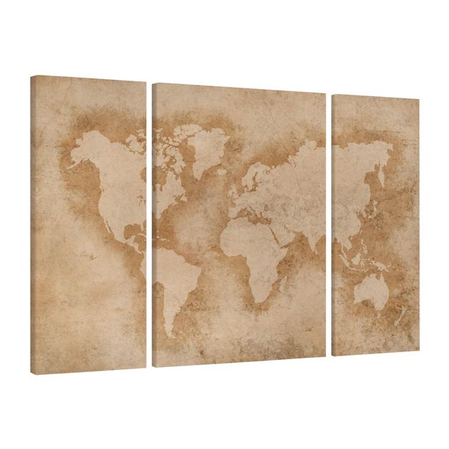Canvas prints maps Antique World Map
