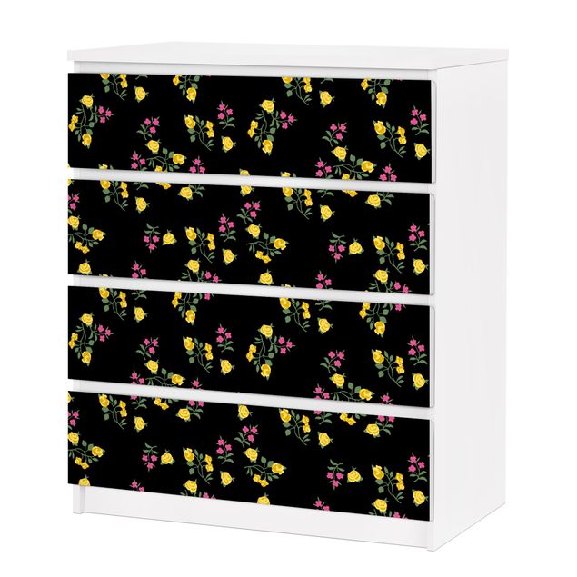 Furniture self adhesive vinyl Mille Fleurs Pattern