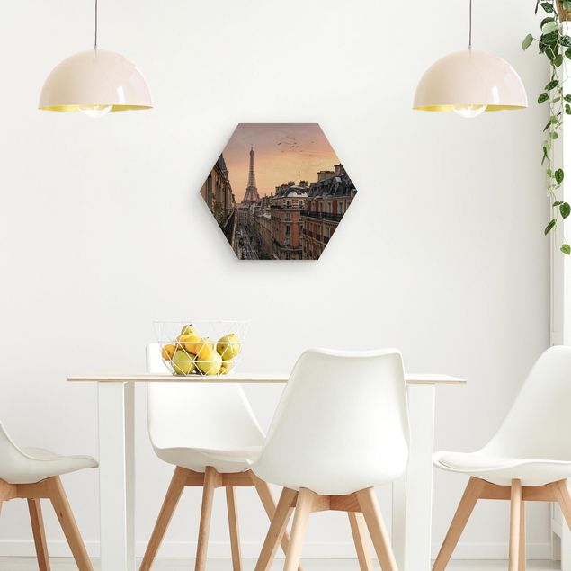 Contemporary art prints The Eiffel Tower In The Setting Sun