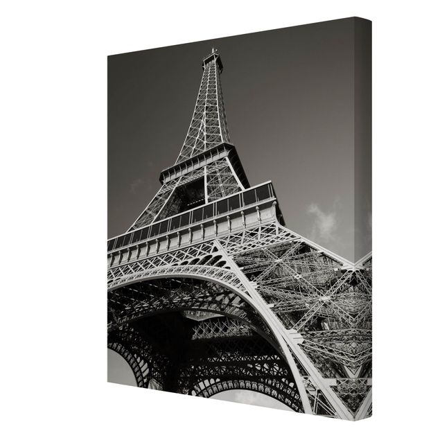 Black and white art Eiffel Tower