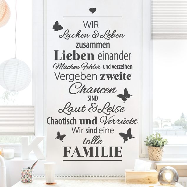 Wall decals quotes Eine tolle Familie