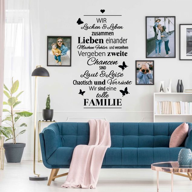 Wall stickers home Eine tolle Familie