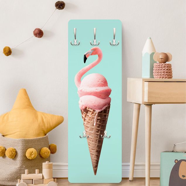 Kitchen Ice Cream Cone With Flamingo