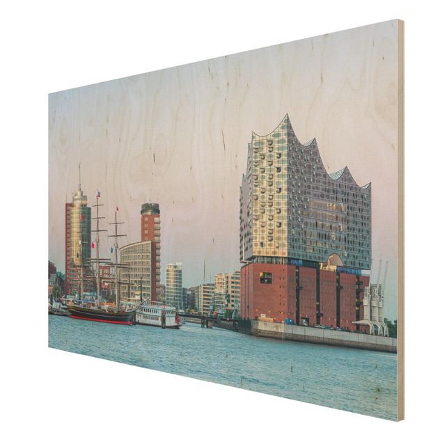 Prints on wood Elbphilharmonie Hamburg
