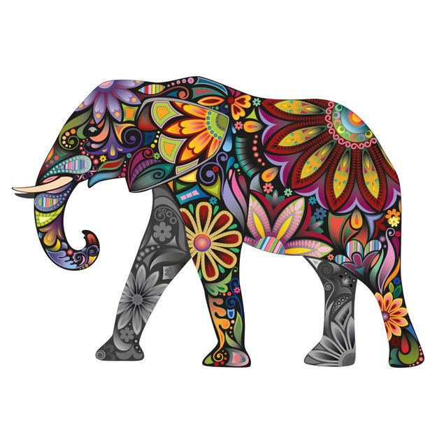 Window stickers animals Elephant Pattern