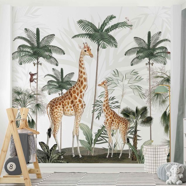 Wallpapers giraffe Elegance of the giraffes in the jungle