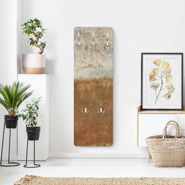 Wall mounted coat rack brown Elements Of Life