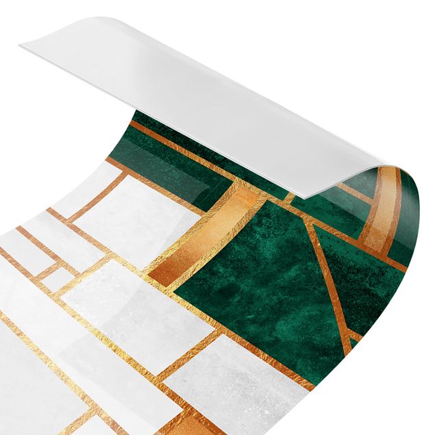 Film adhesive Emerald And gold Geometry