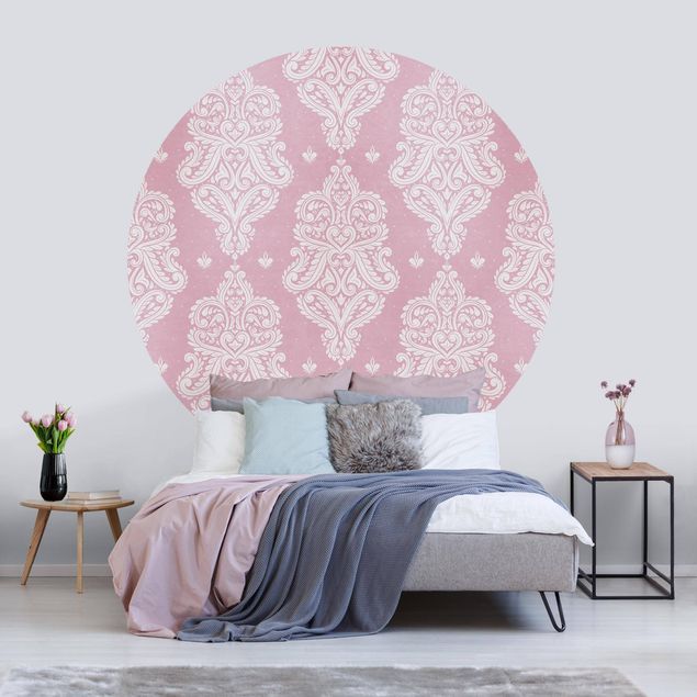 Wallpapers ornaments Strawberry Pink Baroque Pattern