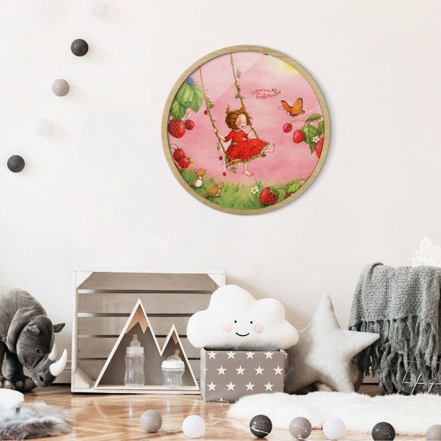 Framed prints round The Strawberry Fairy - Tree Swing