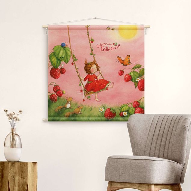 wall hanging decor The Strawberry Fairy - Tree Swing