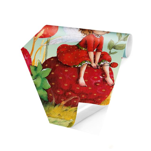 Hexagonal wallpapers The Strawberry Fairy - Enchanting