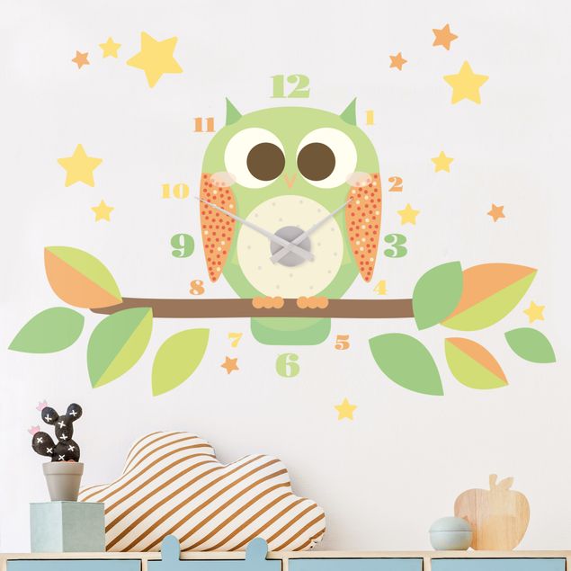 Nursery decoration Owl Clock